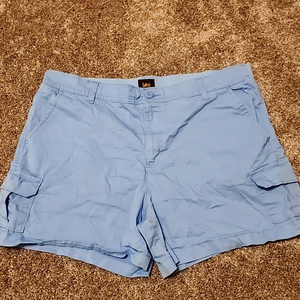 Men's blue cargo shorts made by Lee. Size medium